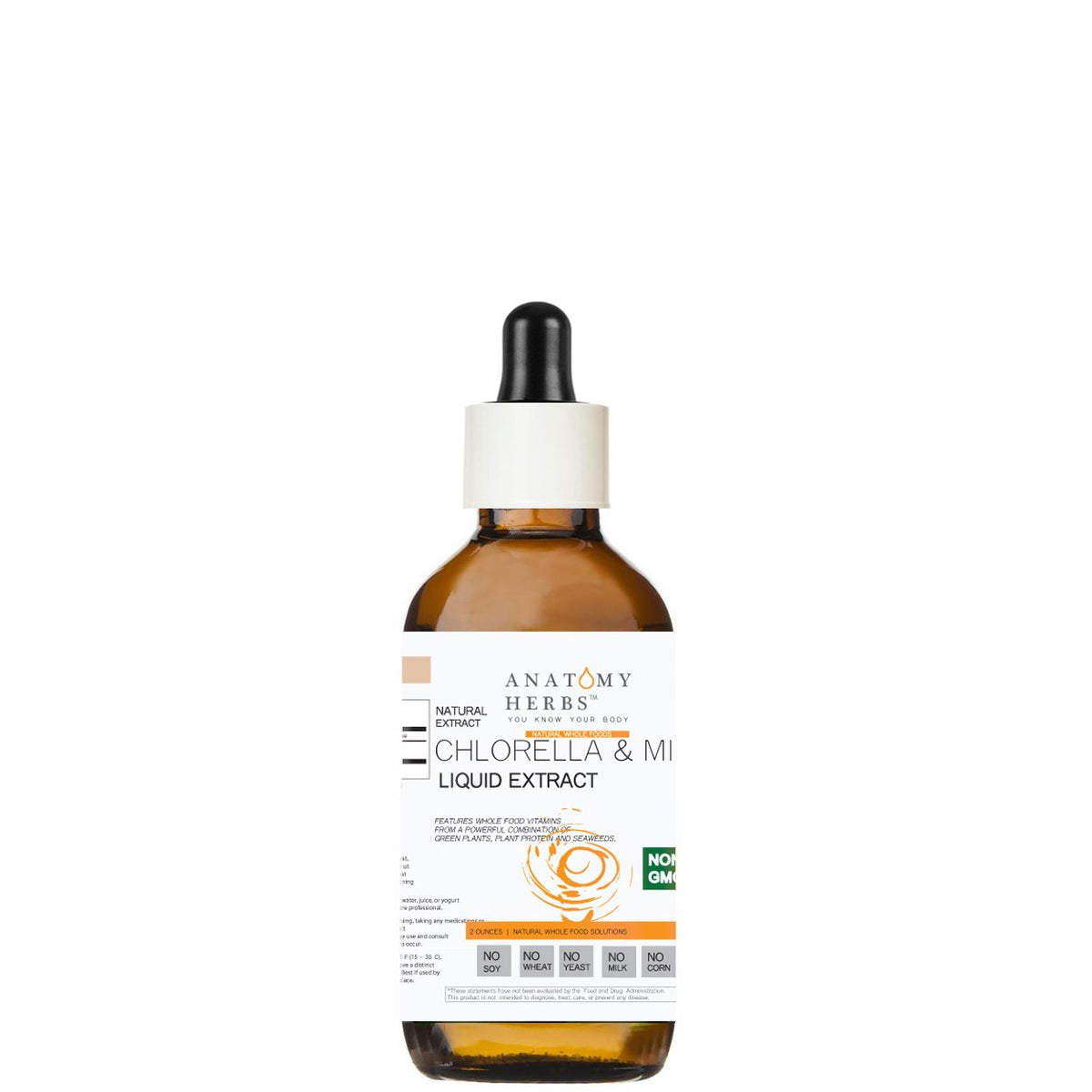 ANATOMY HERB Chlorella & Milk Thistle Liquid Extract - 2 Fl Oz