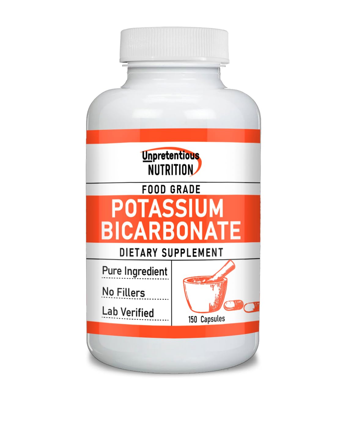 Unpretentious Potassium Bicarbonate - 150 Capsules