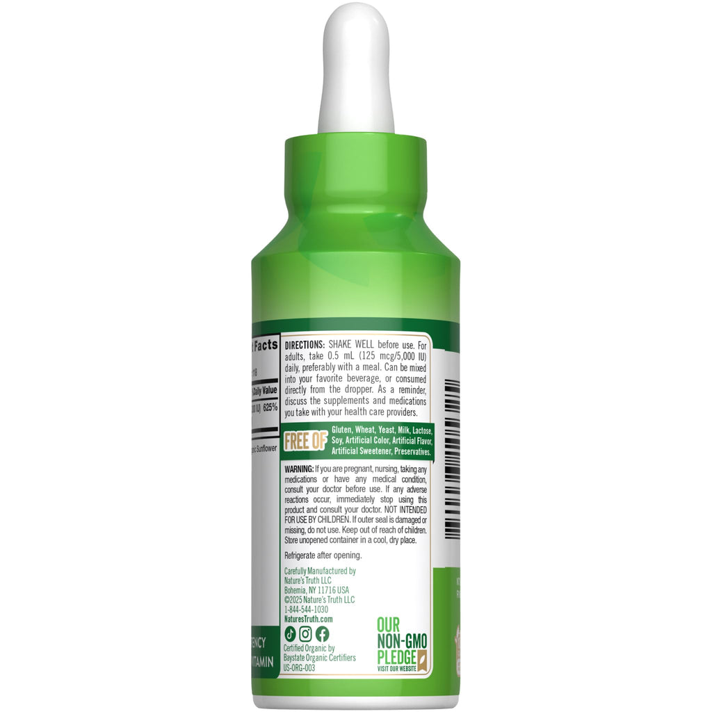 Nature's Truth Vitamin D3 Liquid 5000 IU - 2 fl oz - image 7