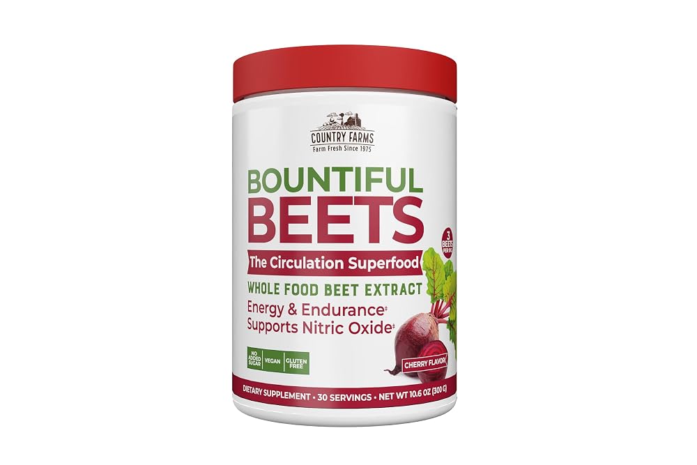 Country Farms Bountiful Beets Powder for Circulation - 30 Servings