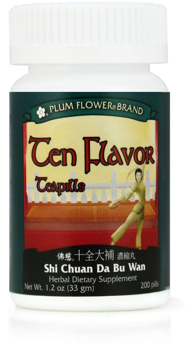 Plum Flower Ten Flavor Teapills Shi Chuan Da Bu Wan - 1 Bottle