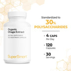 Supersmart Organic Chaga Extract 1500mg - 90 Vegetarian Capsules - image 5
