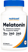 Nutricost Melatonin 12mg Sleep Support - 240 Tablets