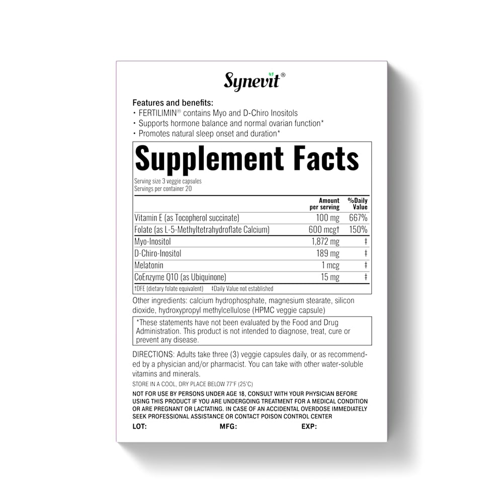 Synevit Fertilimin Fertility Supplement for Women - 60 Tablets - image 2