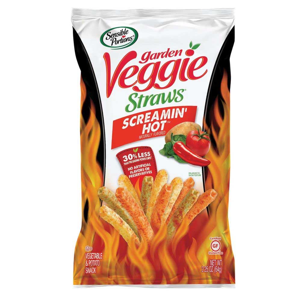 Sensible Portions Screamin Hot Veggie Straws - Pack of 6