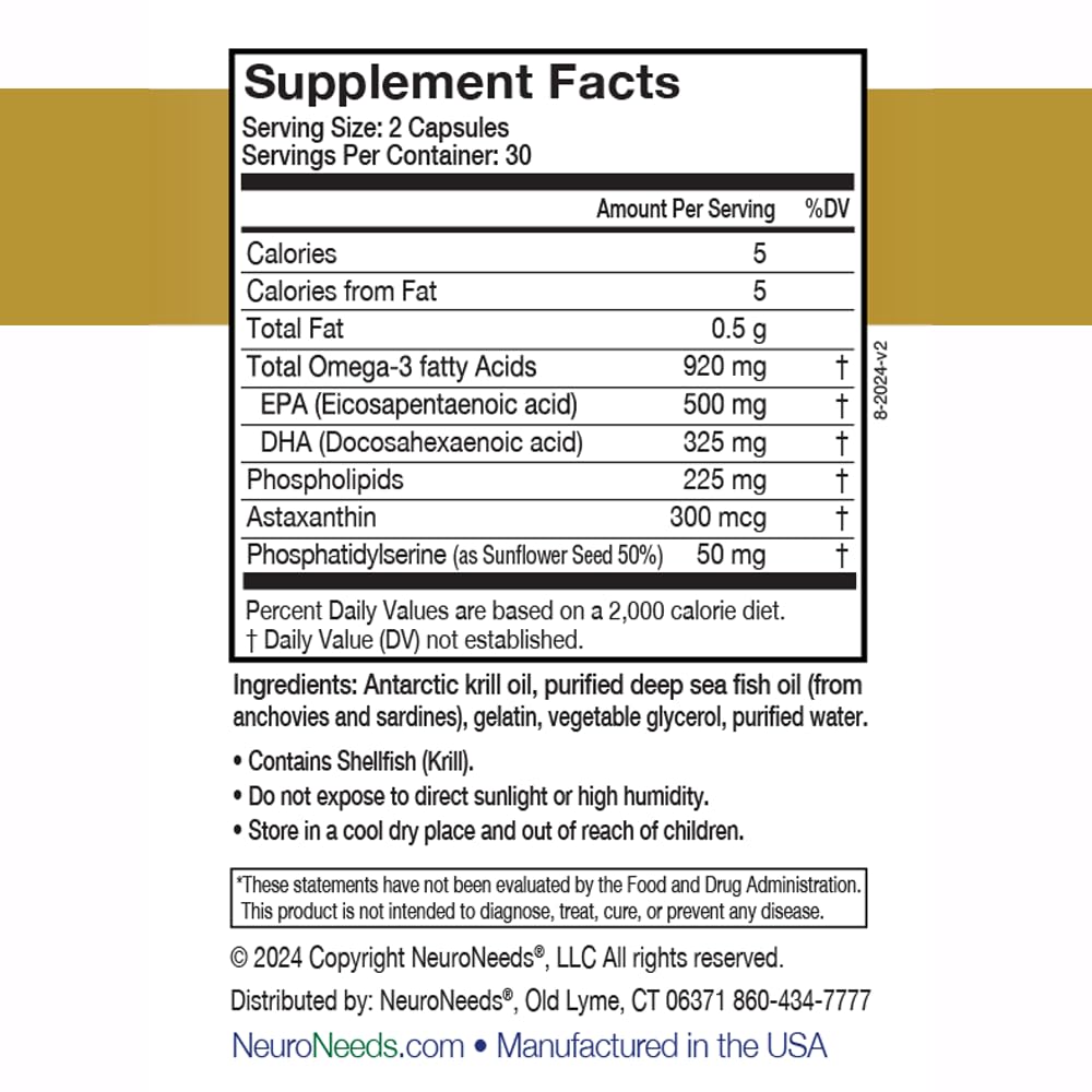 Neuro Needs Omega-3 Fish Oil 1000mg EPA & DHA - 60 Softgels - image 2