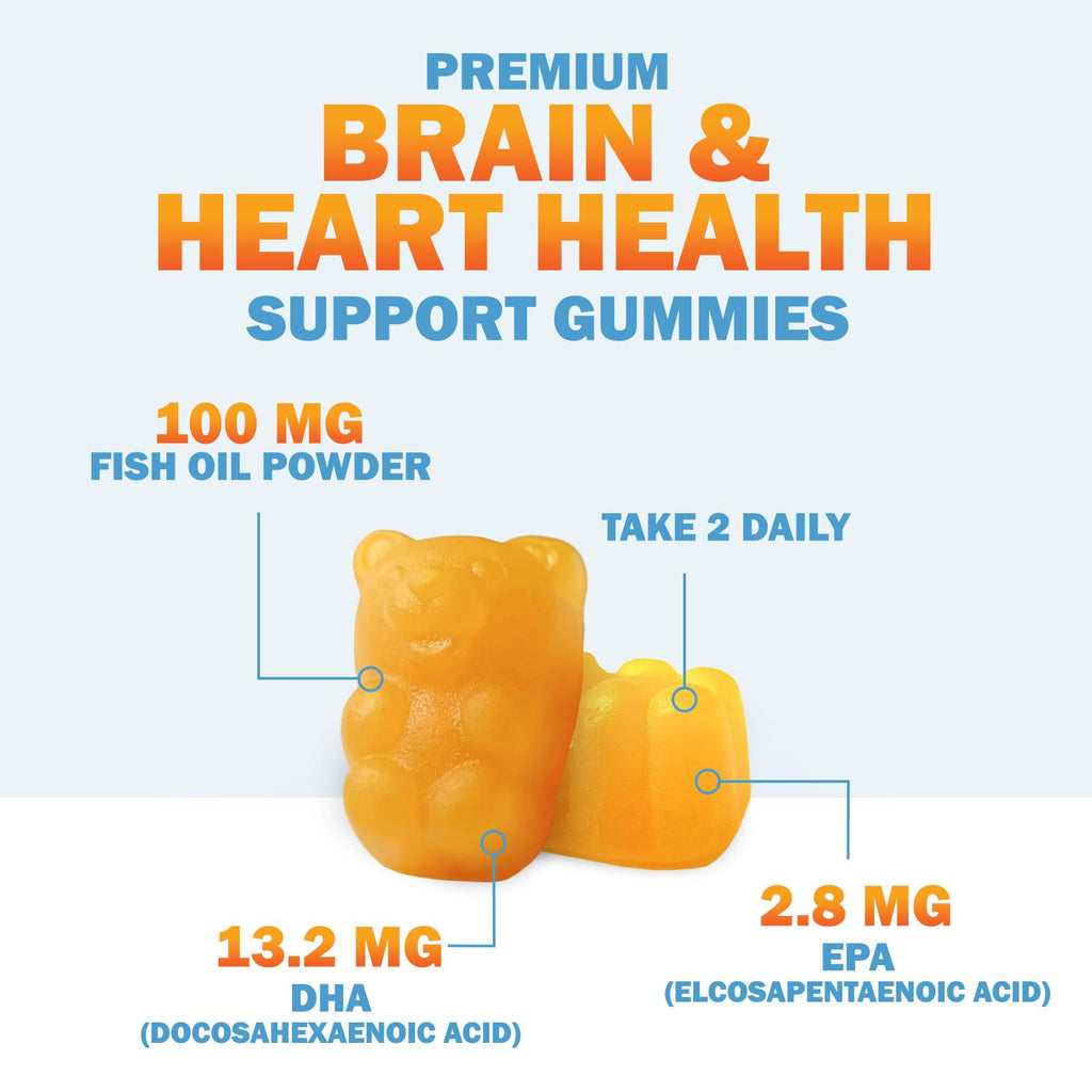 Nature's Nutrition Omega 3 Fish Oil Gummies - Extra Strength Omega-3