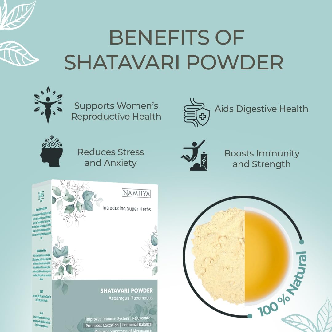 Namhya Shatavari Powder for Hormonal Balance - 100g - image 3