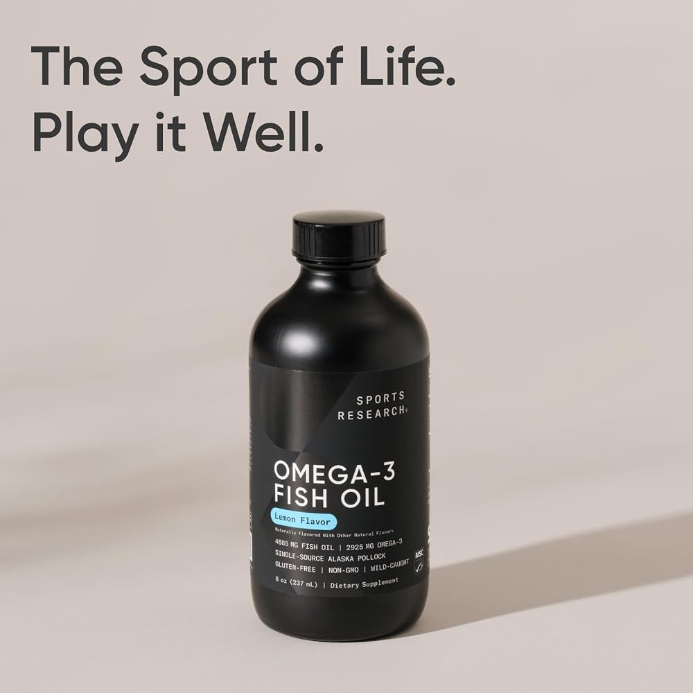Sports Research Wild Alaska Pollock Omega-3 Fish Oil - 8 Fl Oz - image 7
