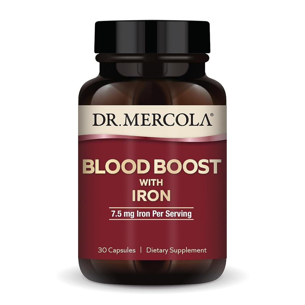 Dr. Mercola Blood Boost with Iron 7.5 mg - 30 Capsules