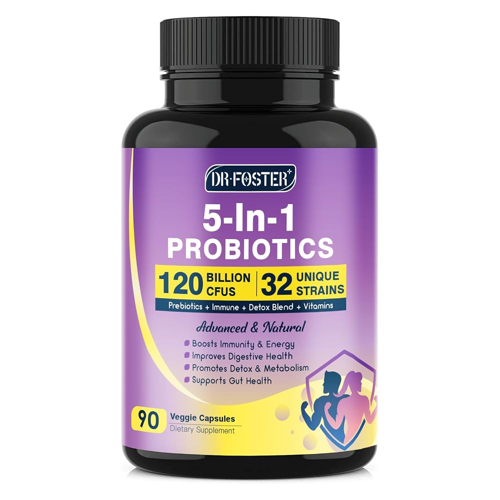 DRFOSTER Probiotics 120 Billion CFU Digestive Health - 90 Capsules
