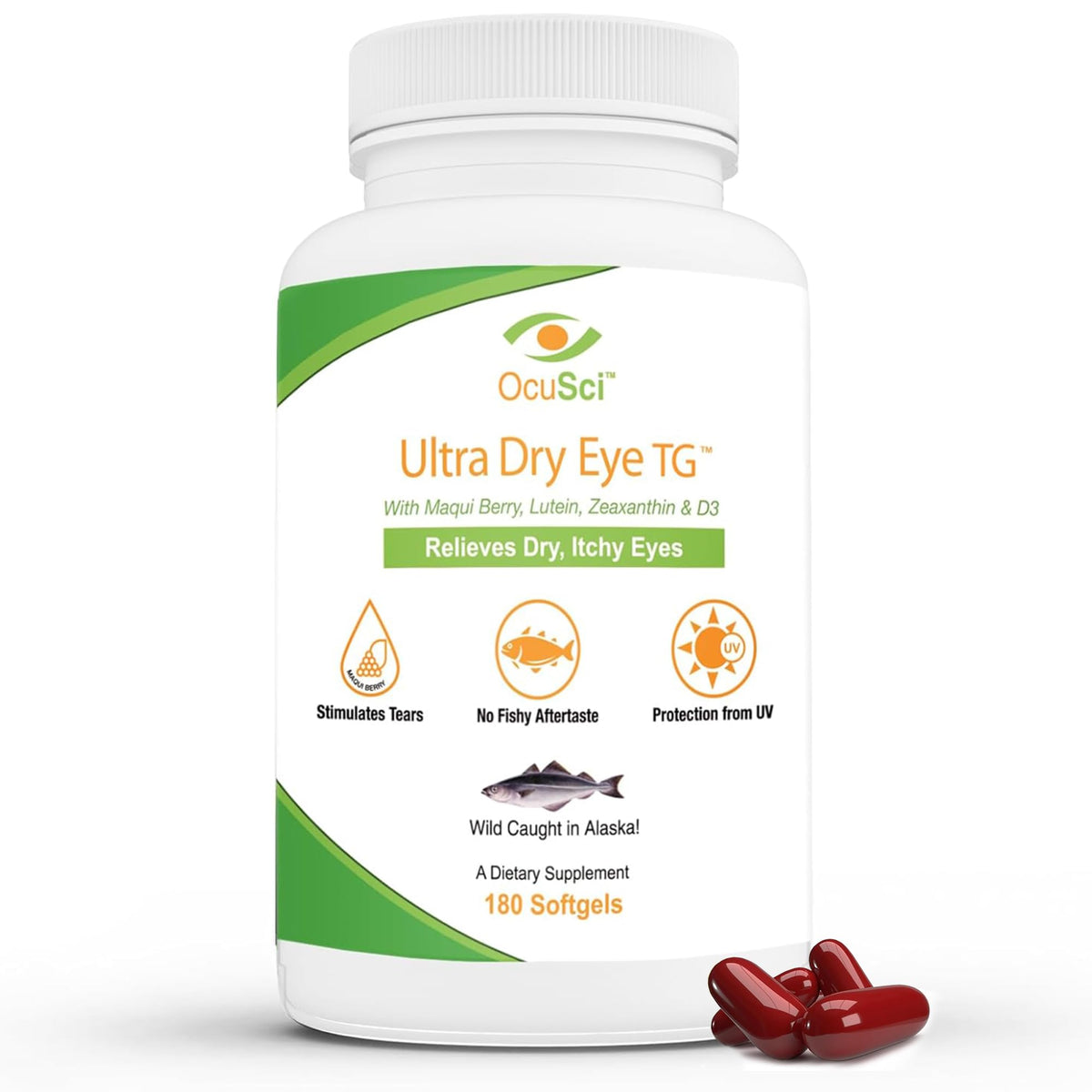 OcuSci Ultra Dry Eye Omega-3 with Lutein & D3 - 60 Servings - image 2