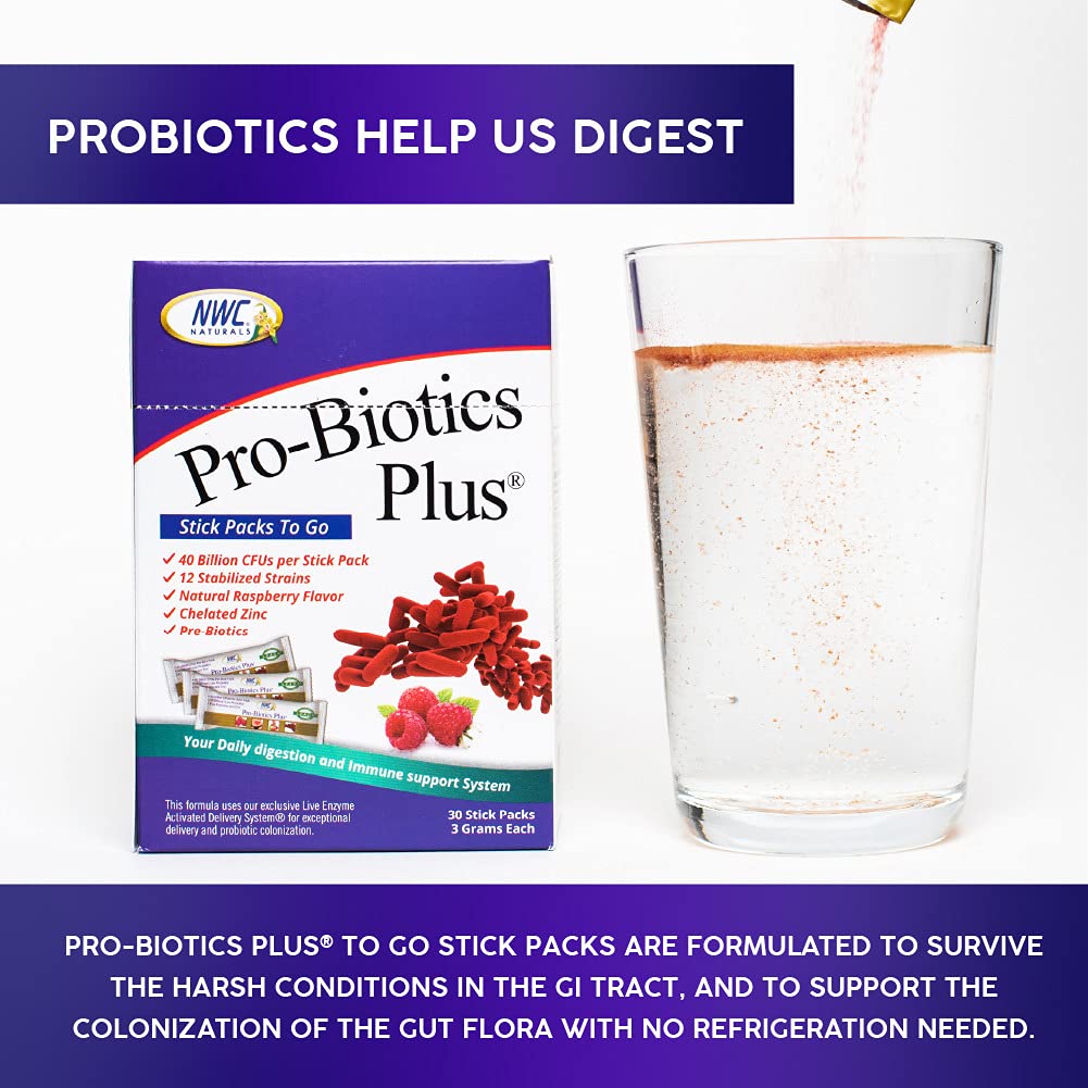 NWC Naturals Pro-Biotics Plus Powder Stick Packs 40 Billion CFU - 30 Count - image 5