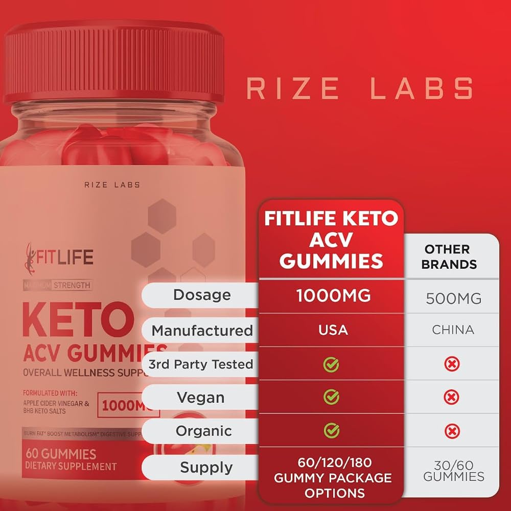 rize labs FitLife Keto ACV Gummies Weight Loss Support - 60 Gummies - image 6