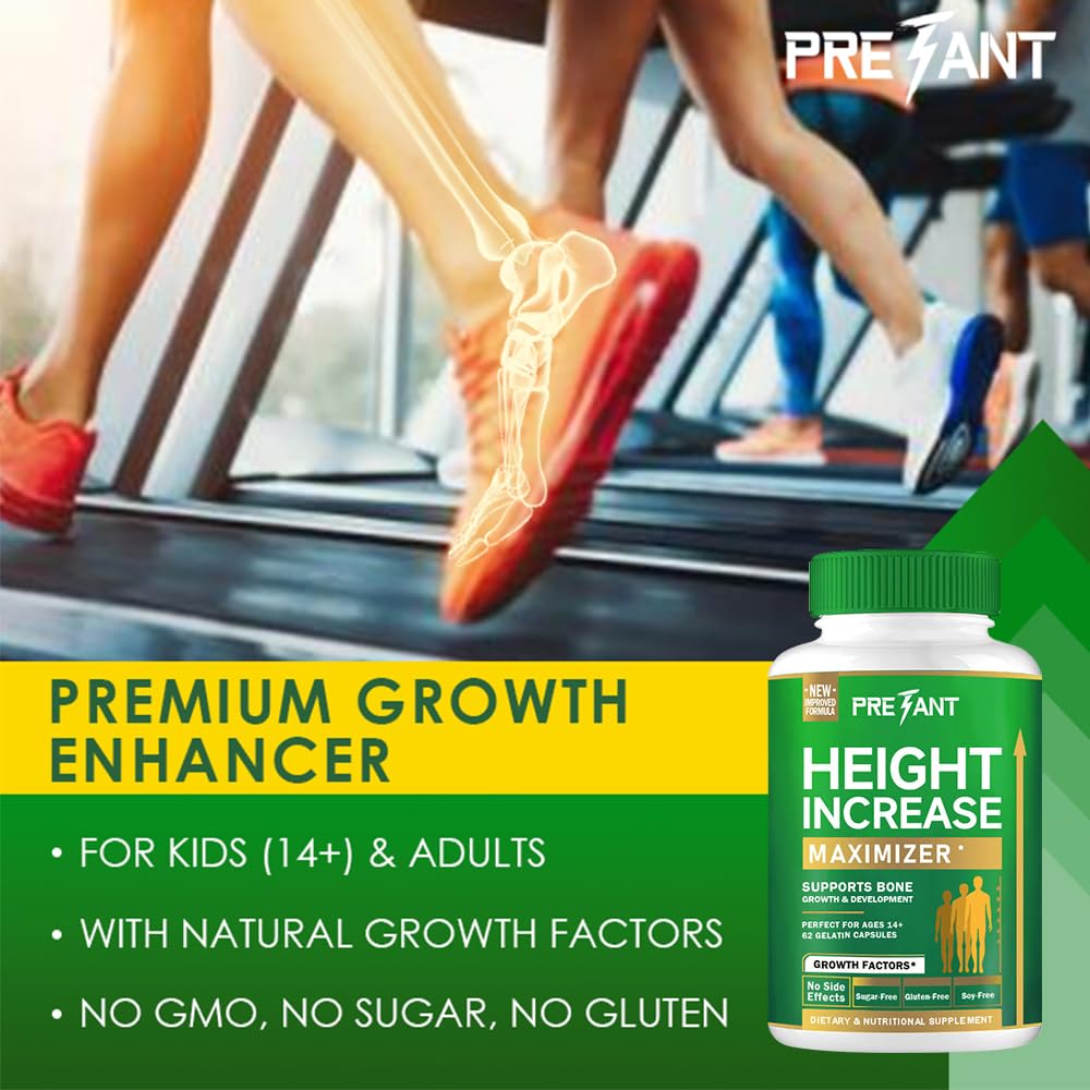 PRETANT Growth Capsules Height Increase Maximizer with Calcium - 62 Capsules - image 5