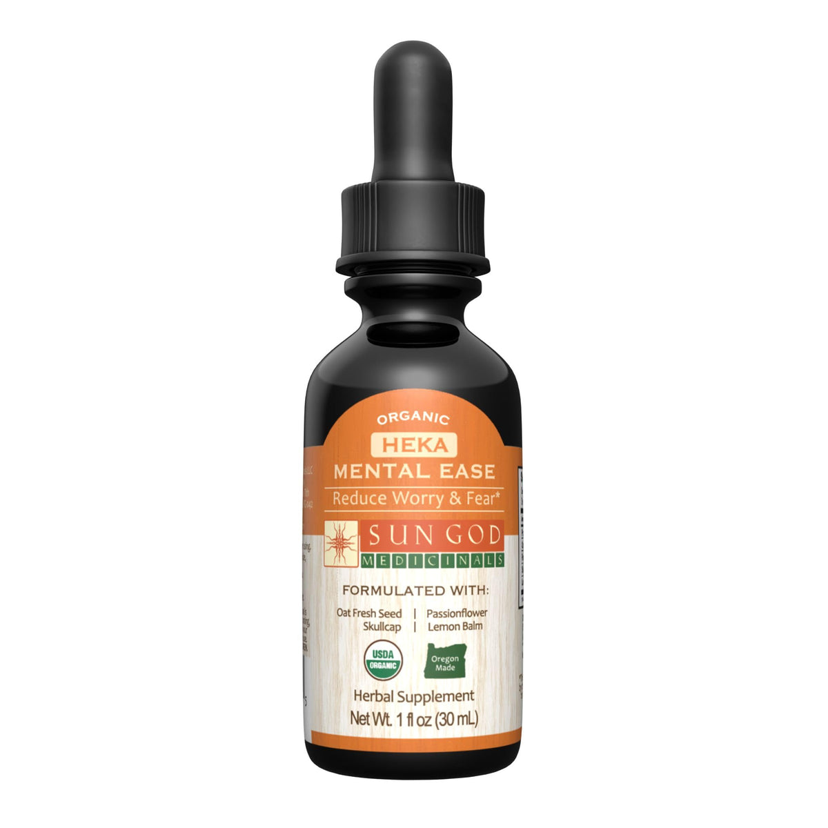 Sun God Medicinals Organic Mental Ease Liquid Extract - 1 fl oz