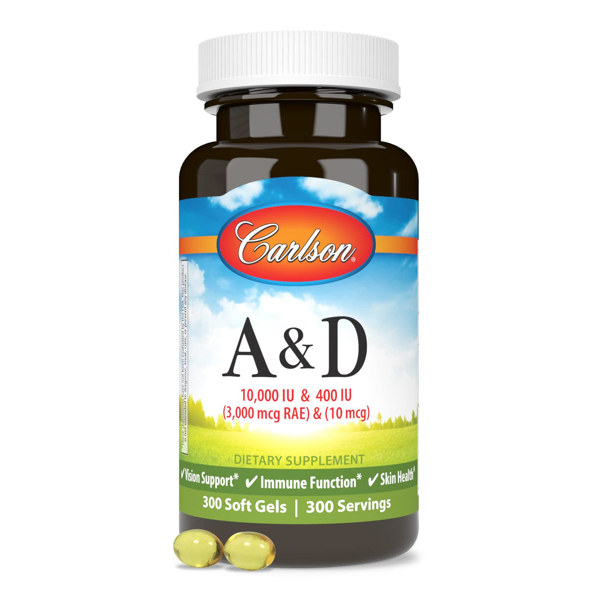 Carlson Vitamin A & D 10000 IU - 300 Softgels - image 5