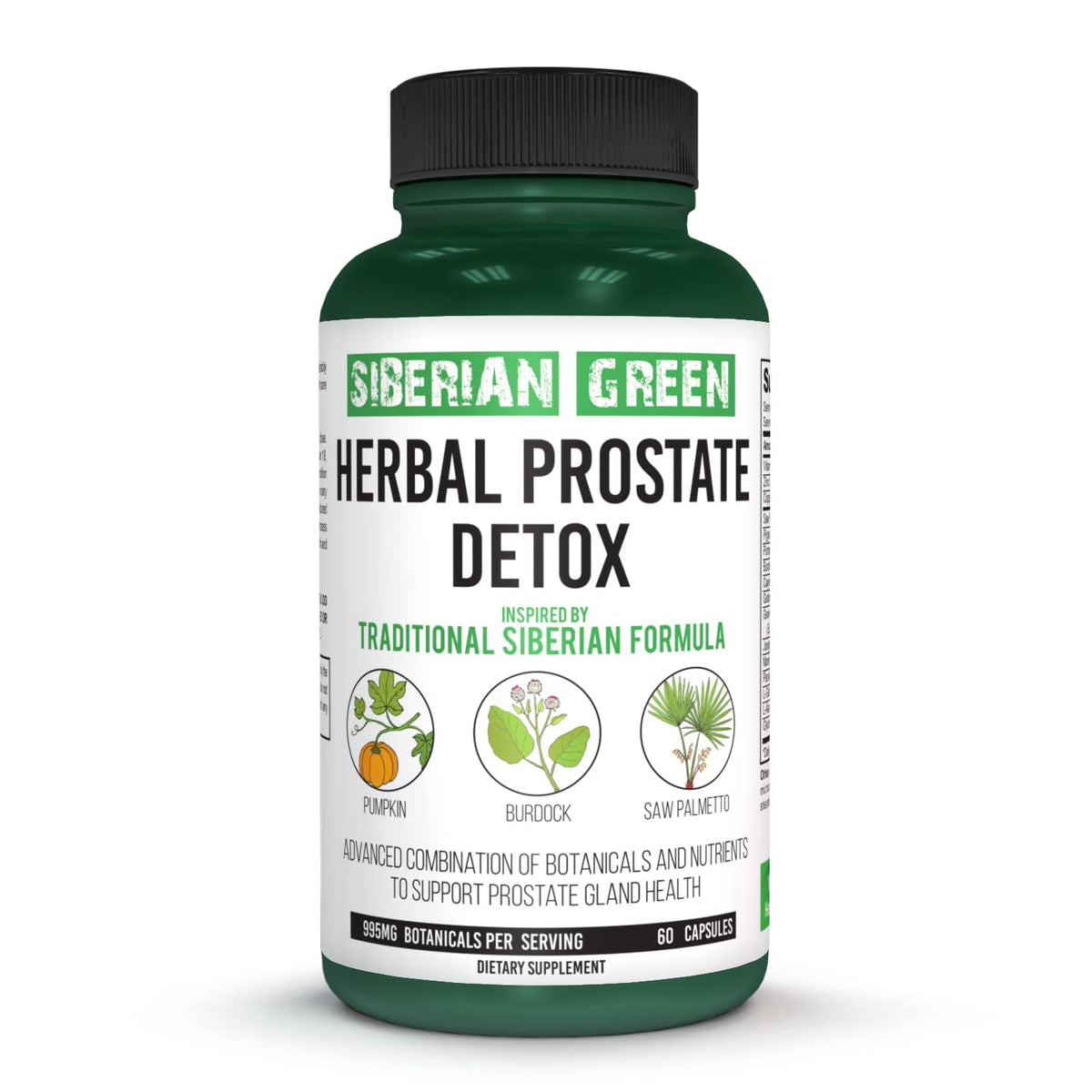 Siberian Green Herbal Prostate Detox 60 Capsules - image 3