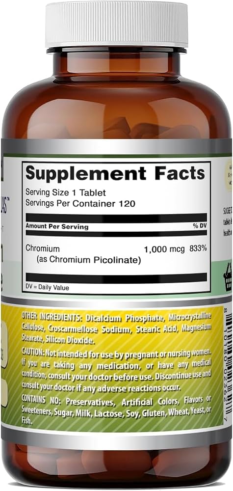 Amazing Nutrition Chromium Picolinate 1000 mcg - 240 Tablets - image 6