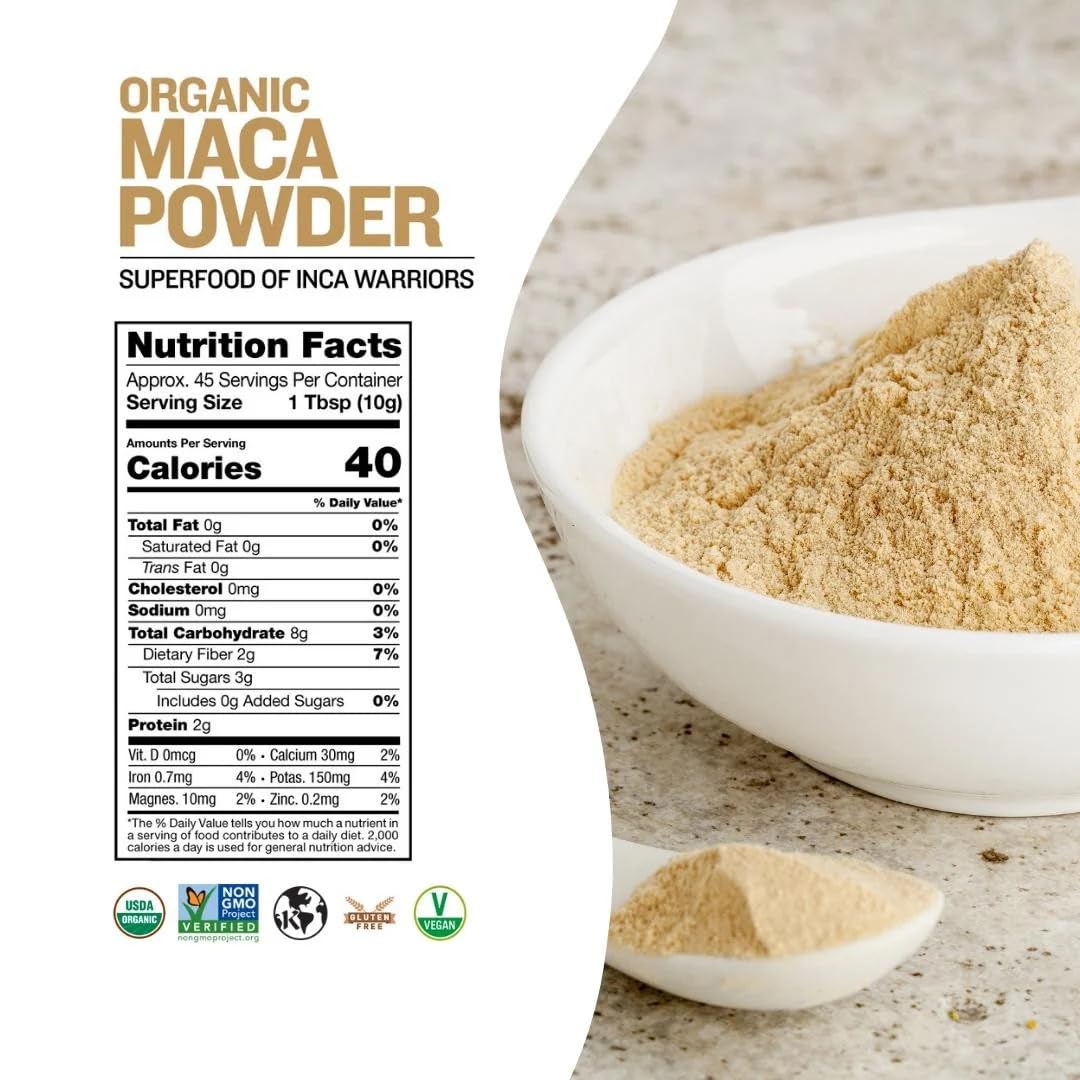 Sunfood Organic Maca Root Powder. Grown at Elevation in Peru. Worlds