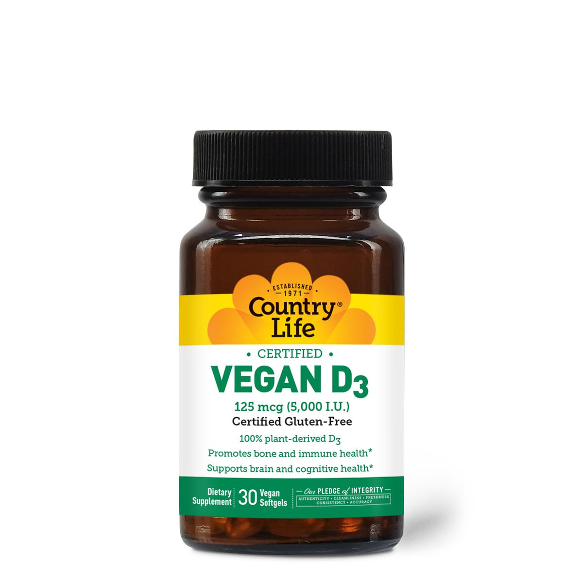 Country Life Vitamin D3 5000 IU Vegan - 30 Softgels - image 4