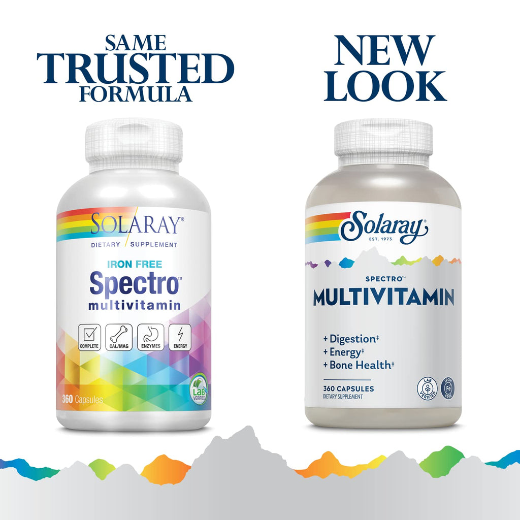 SOLARAY Spectro Multivitamin Iron Free - 360 Capsules - image 2