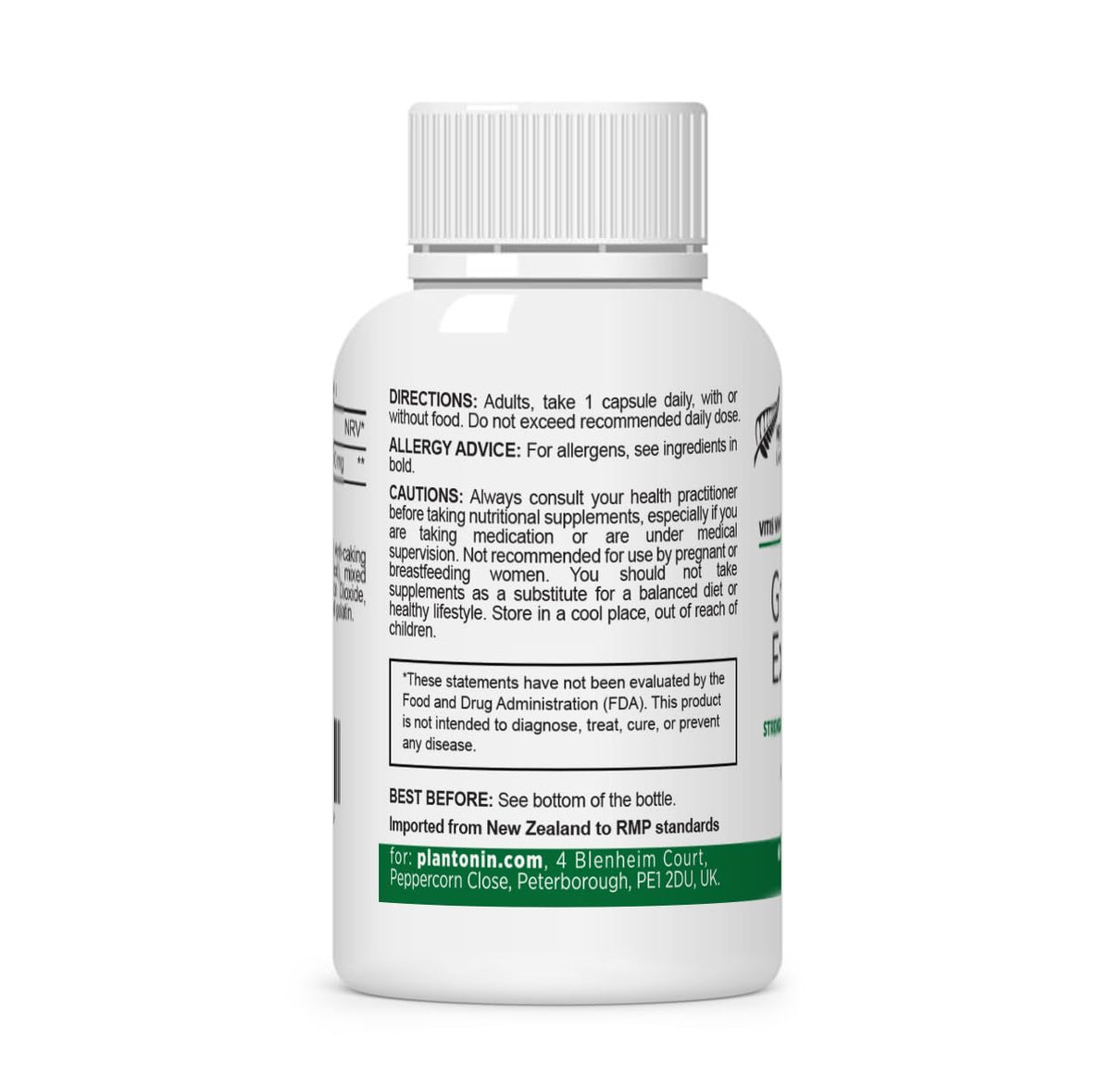 Plantonin Grape Seed Extract Plus Vegan Capsules - 60 Count - image 3