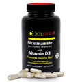 SOLDERM Nicotinamide Vitamin B3 and D3 Supplement - 60 Capsules