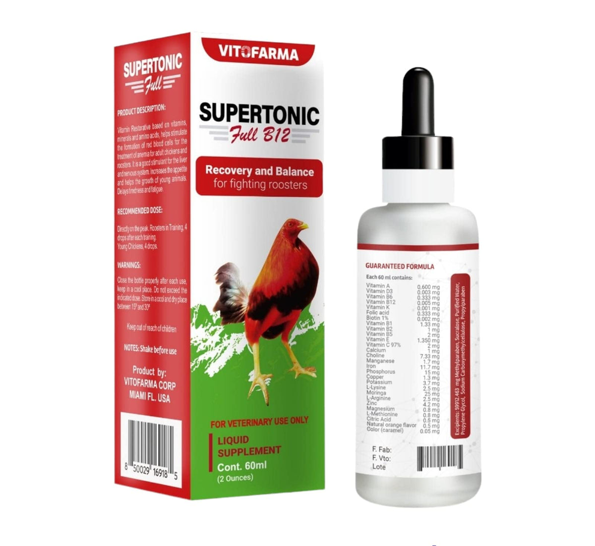 VITOFARMA Supertonic Full B12 for Rooster Multivitamin Liquid - 60ml - image 3