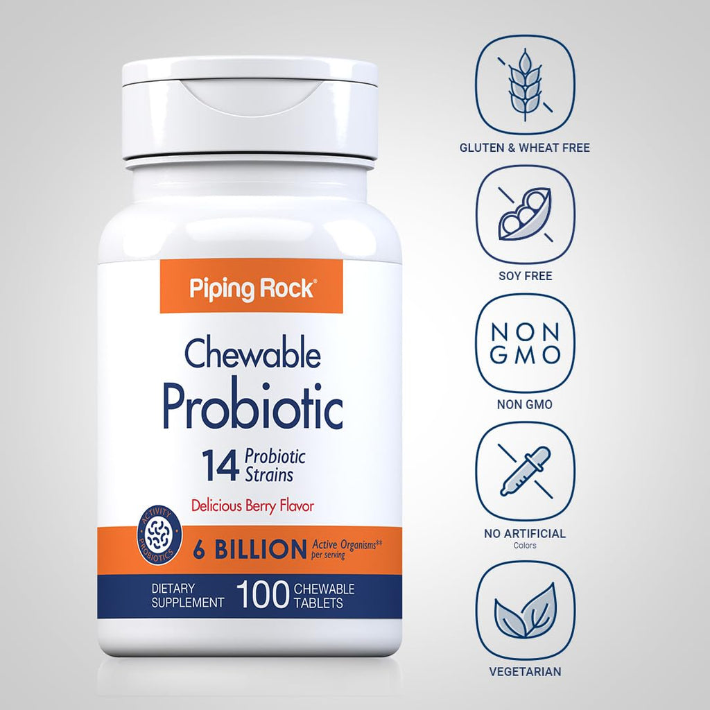 Piping Rock Probiotic for Women and Men - 100 Tablets - image 3