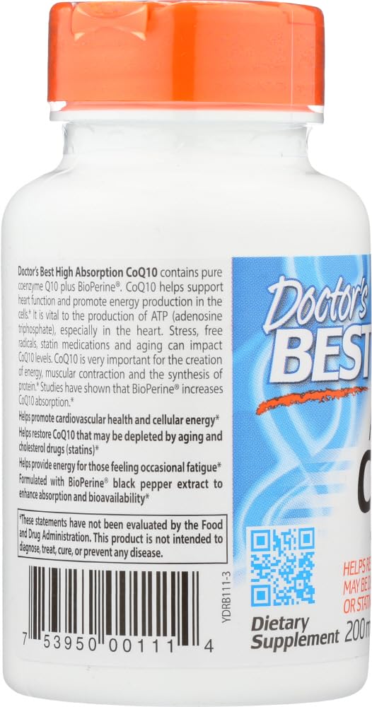 Doctor's Best High Absorption CoQ10 - 200 mg, 60 Vegetarian Capsules - image 2