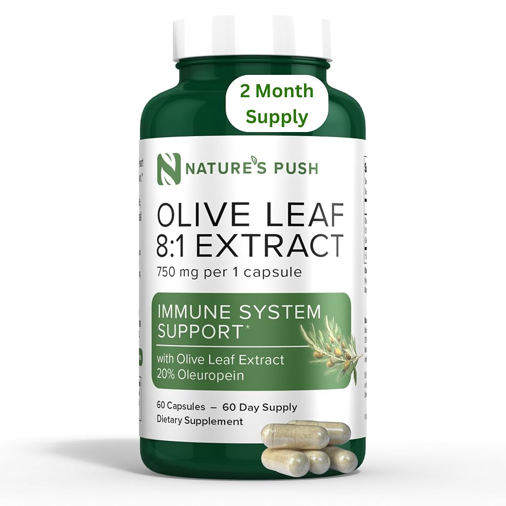 Nature's Push Olive Leaf Extract 750mg - 60 Capsules