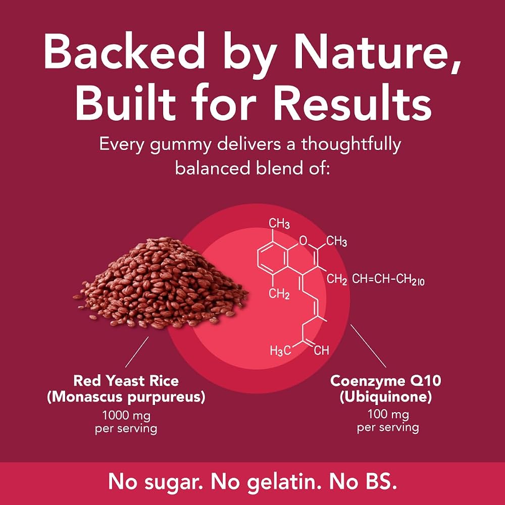 GOJOY Naturals Red Yeast Rice with CoQ10 Gummies - 60 Count - image 4