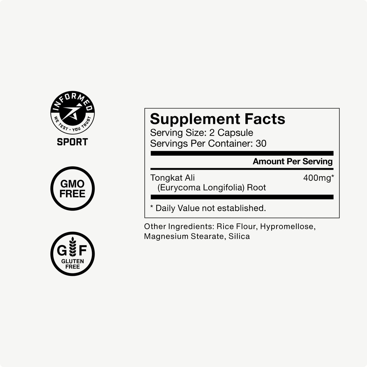 Momentous Tongkat Ali Root Extract 400mg - 60 Capsules - image 6