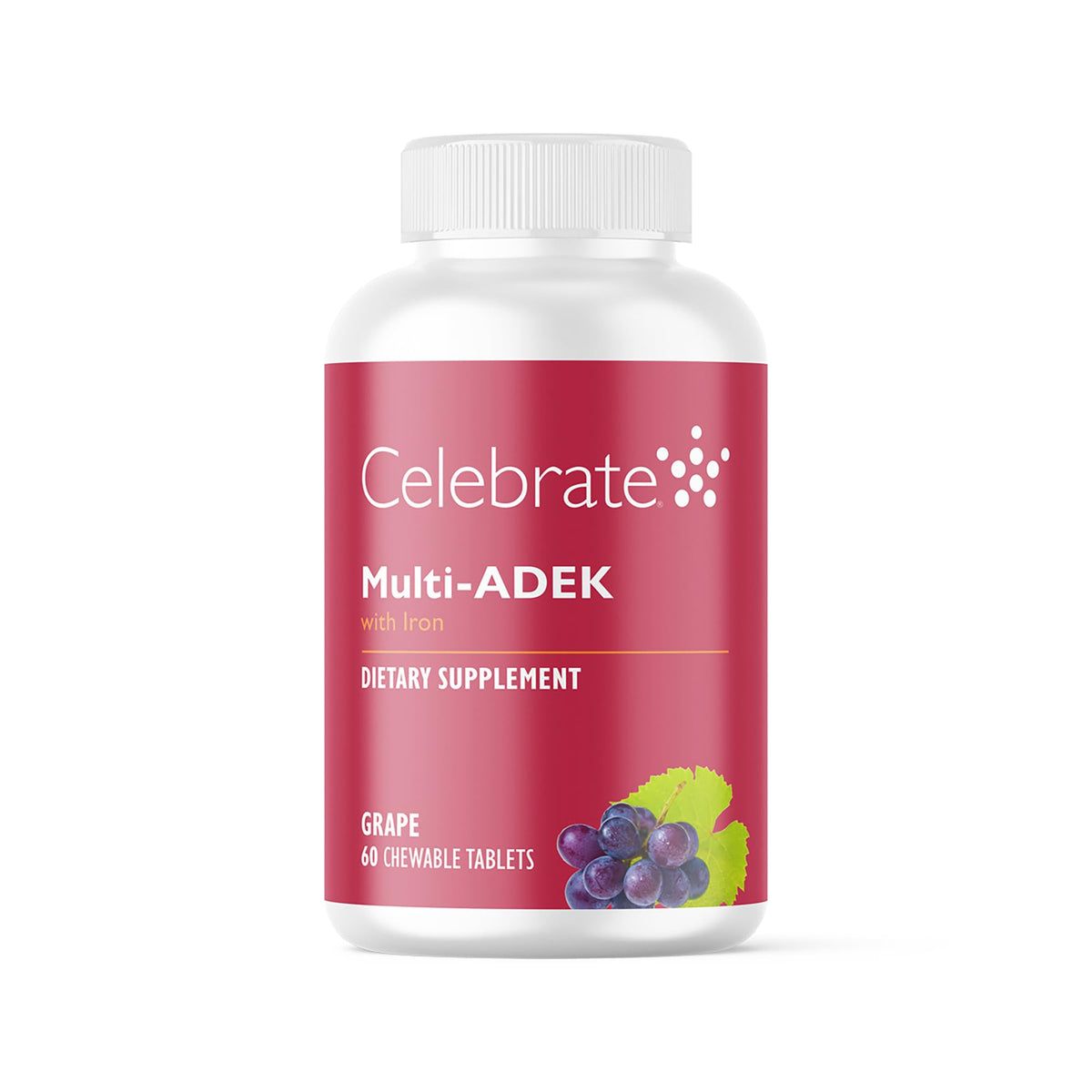 Celebrate Vitamins Multi ADEK Chewables 60mg Iron - 60 Tablets
