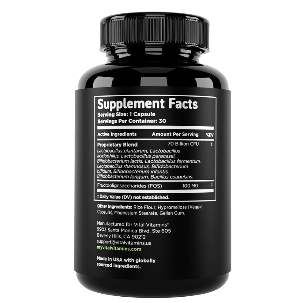 Vital Vitamins Probiotic Complex 70 Billion CFU - 30 Capsules - image 9