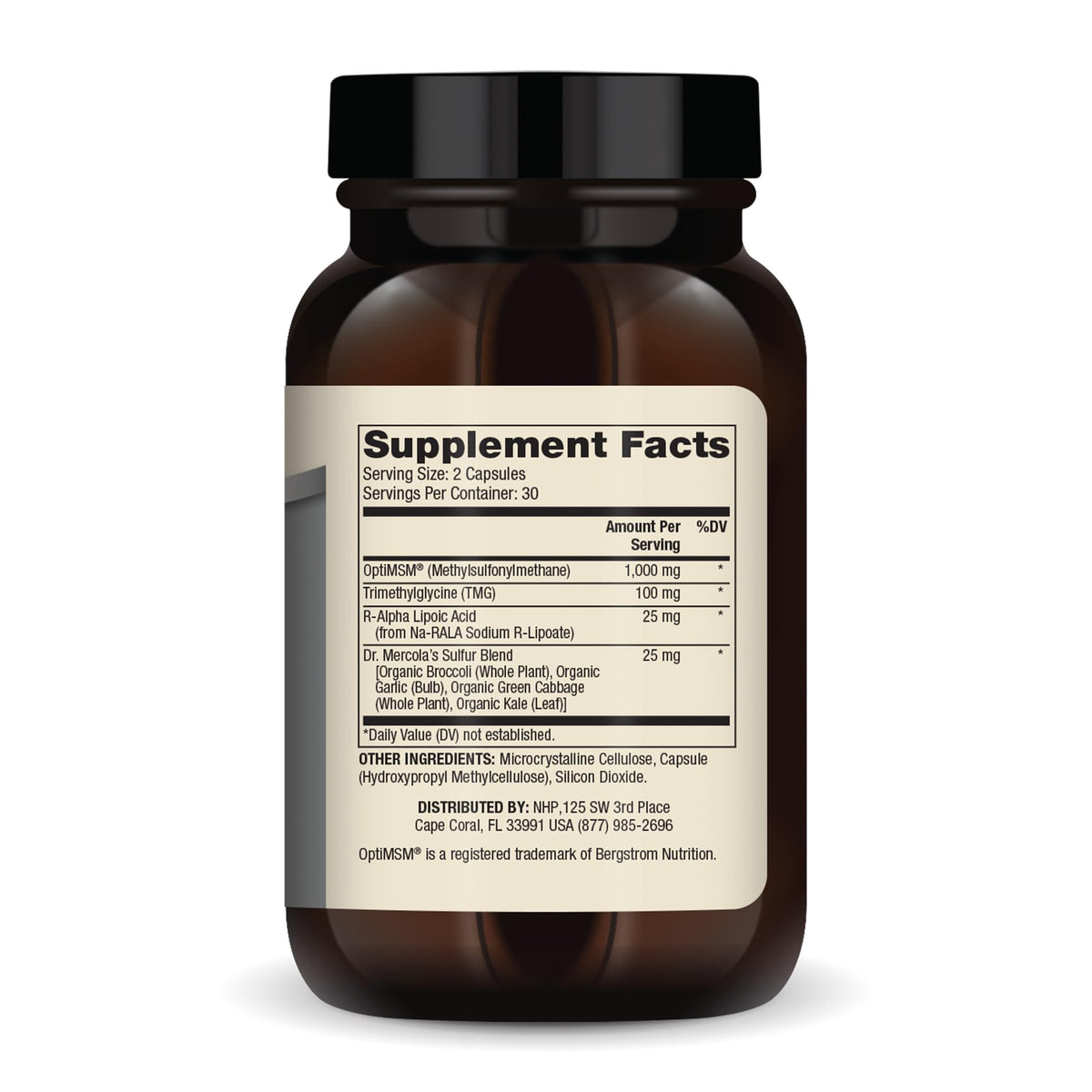 Dr. Mercola OptiMSM Sulfur Complex - 60 Capsules - image 2