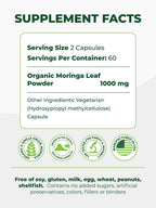 Pura Vida Moringa Organic Moringa Capsules Energy Support - 240 Count - image 4