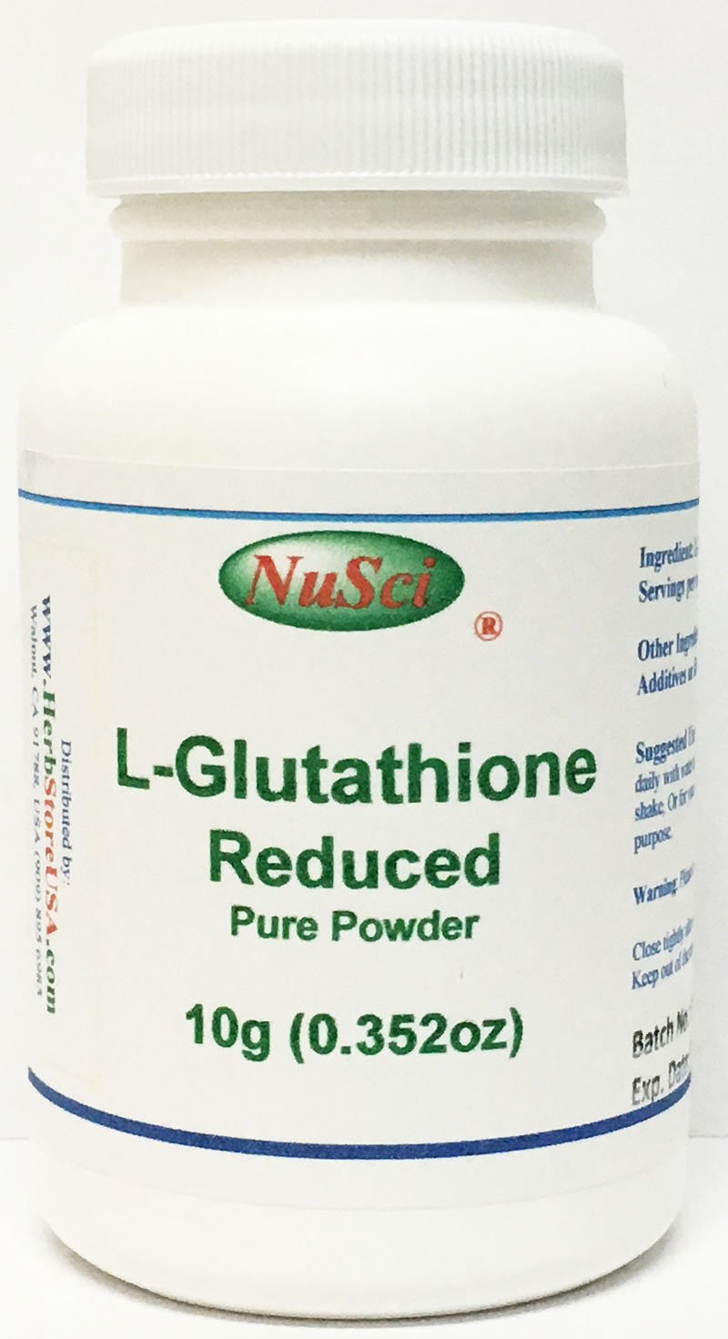 NuSci L-Glutathione Reduced Powder Antioxidant - 10 Grams
