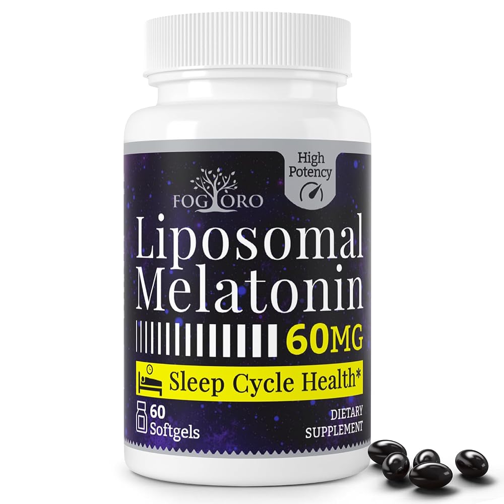 Fogoro Melatonin 60mg-Fall Asleep Faster, Stay Asleep Longer,High Dose