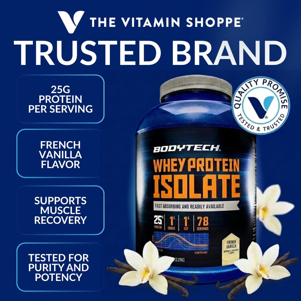BodyTech Whey Protein Isolate Powder - 25 Grams of Protein per