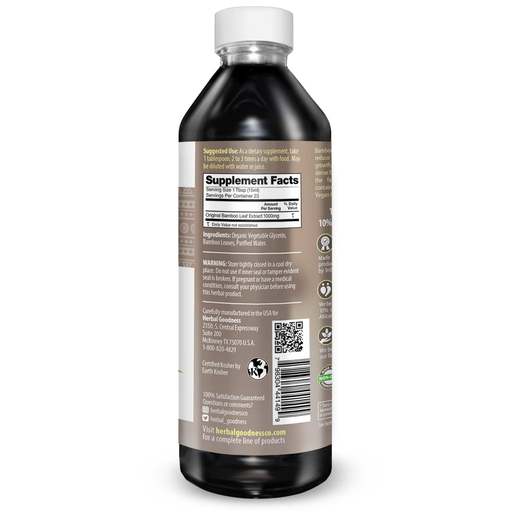 Herbal Goodness Bamboo Leaf Extract Organic Silica Supplement - 12 fl oz - image 2