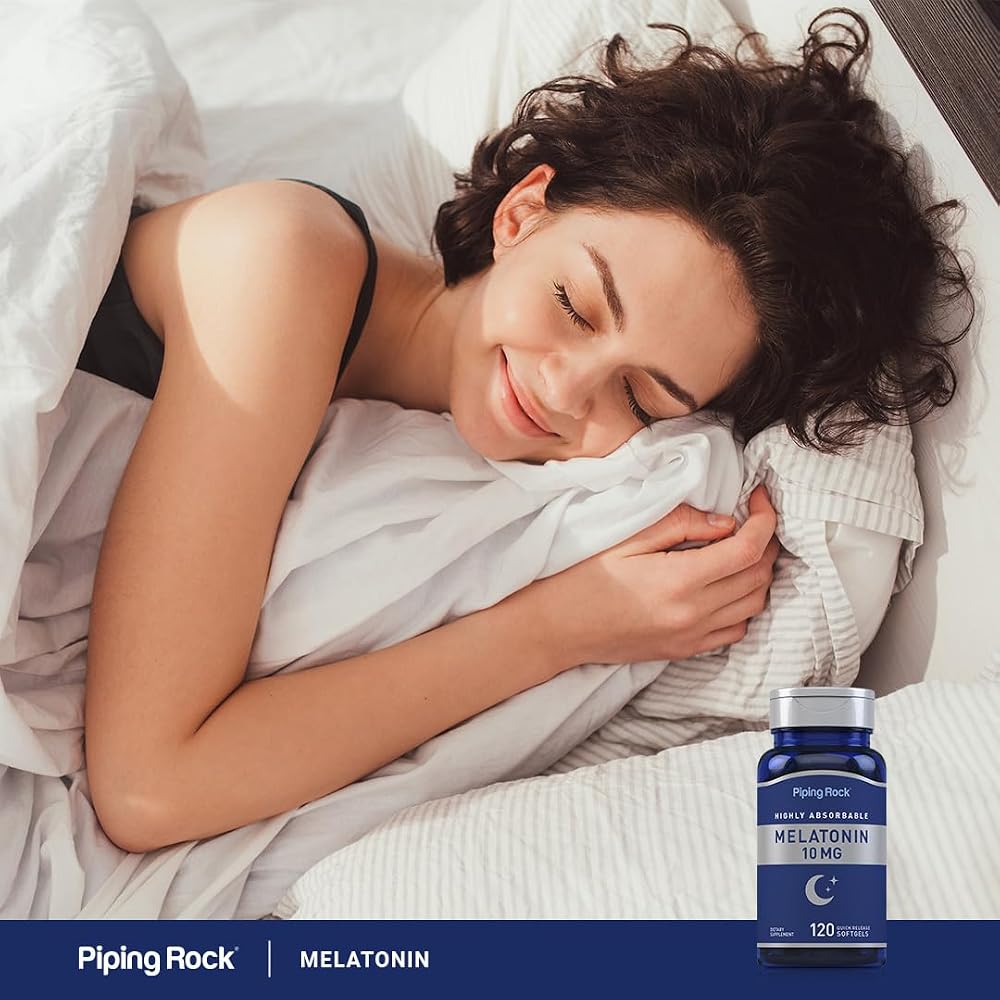 Piping Rock Melatonin 10mg - 120 Softgels - image 6
