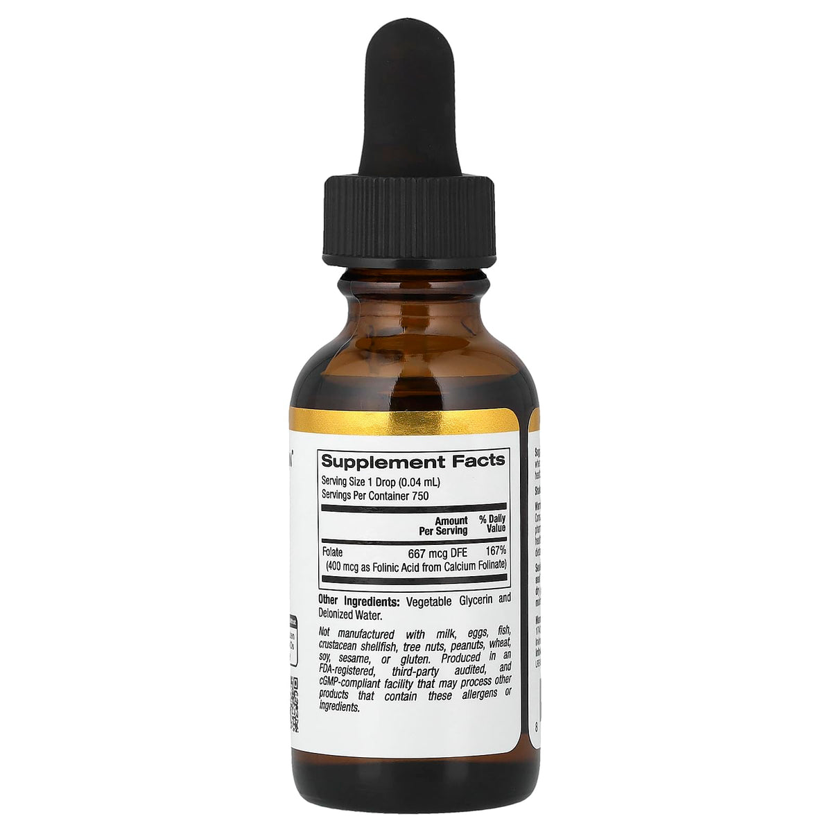 California Gold Nutrition Folinic Acid Liquid - 1 fl oz - image 4