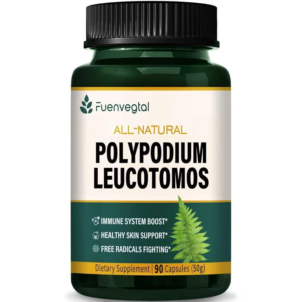 Fuenvegtal Polypodium Leucotomos Extract Immune & Skin Support - 90 Capsules