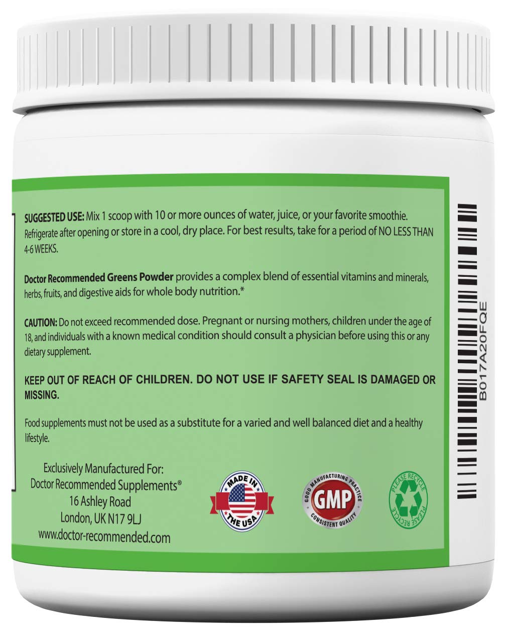 Doctor Recommended Greens Powder with Probiotics - 8.5 oz - image 3