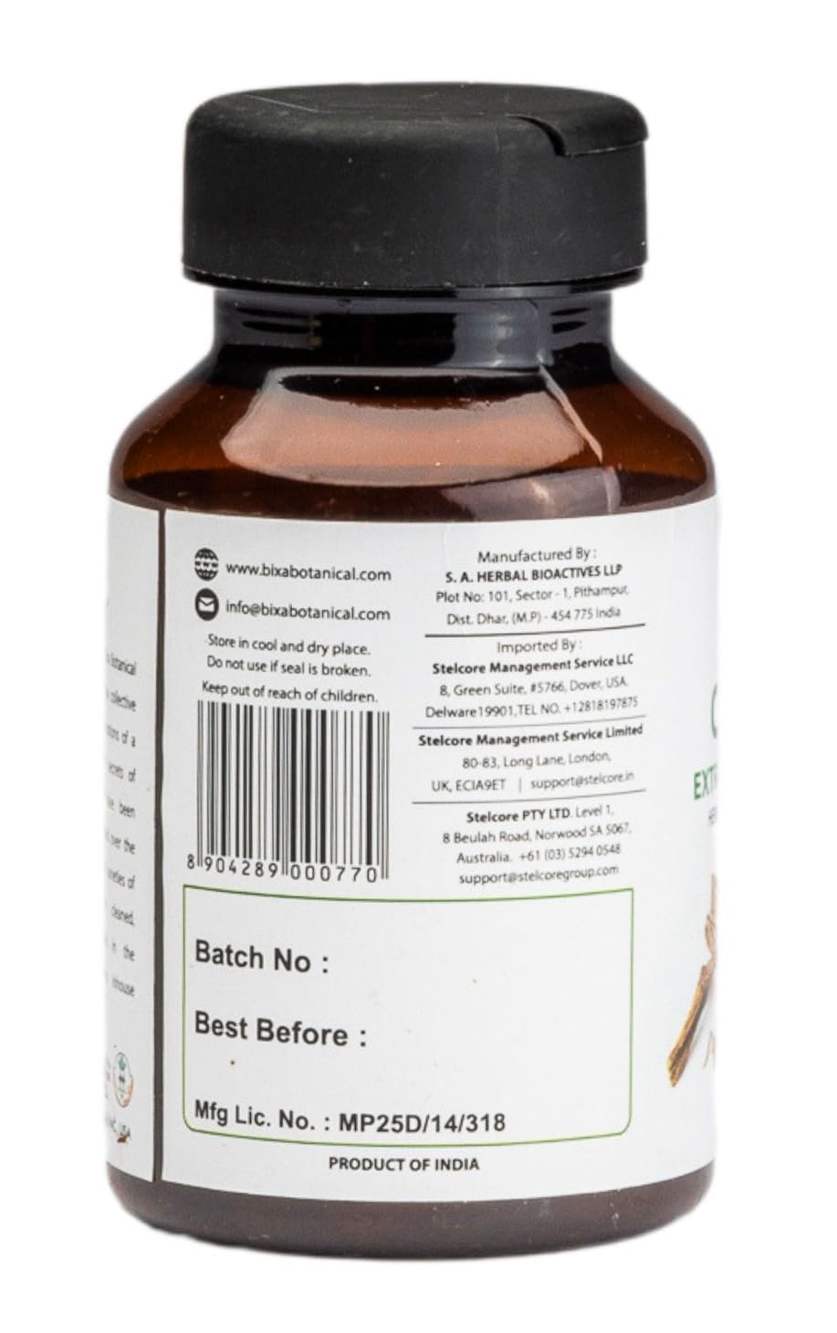 bixa BOTANICAL Cissus Extract Vegetarian Capsules - 60 Count - image 3