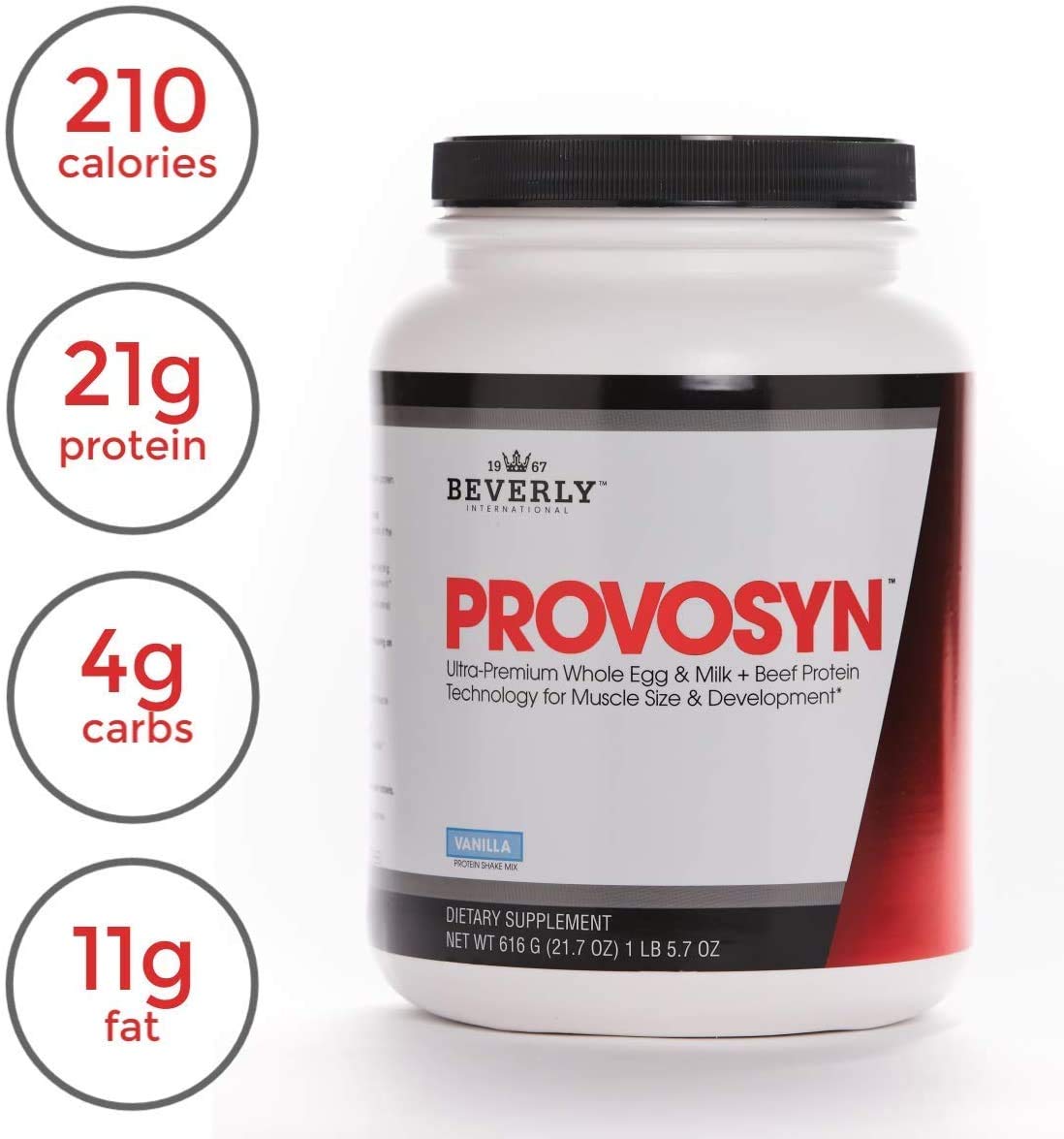Beverly International PROVOSYN Whole Egg Milk Beef Protein Powder - 616 g - image 4