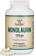 Double Wood Supplements Monolaurin 1,000mg Immune Support - 210 Capsules