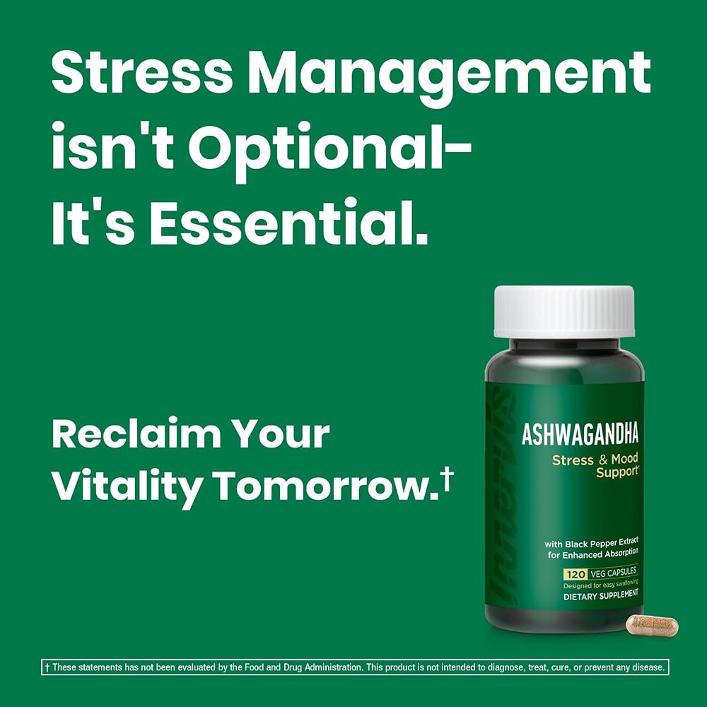 INNERVISNUTRITION Ashwagandha 500mg for Stress & Mood Support - 120 Capsules - image 2